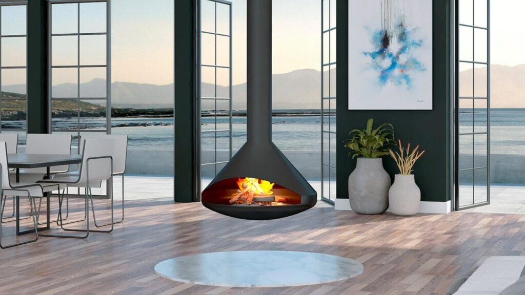 Signi Fires Silo Hanging Fireplace